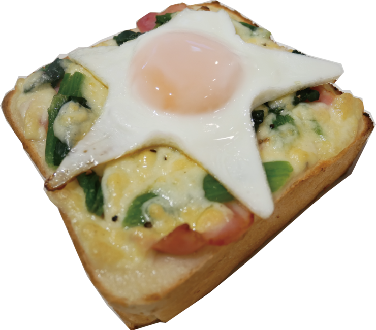 エッグベーコン&ほうれん草